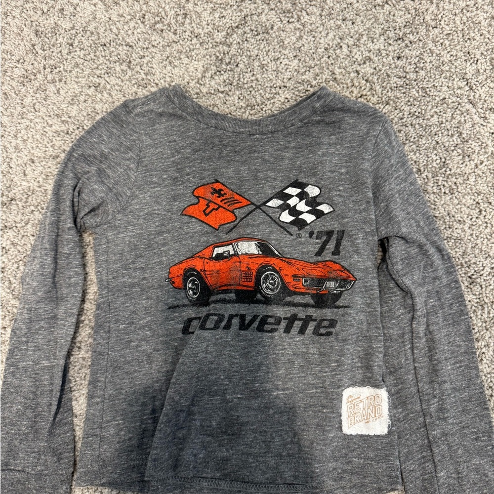 Retro brand long sleeve boy shirt